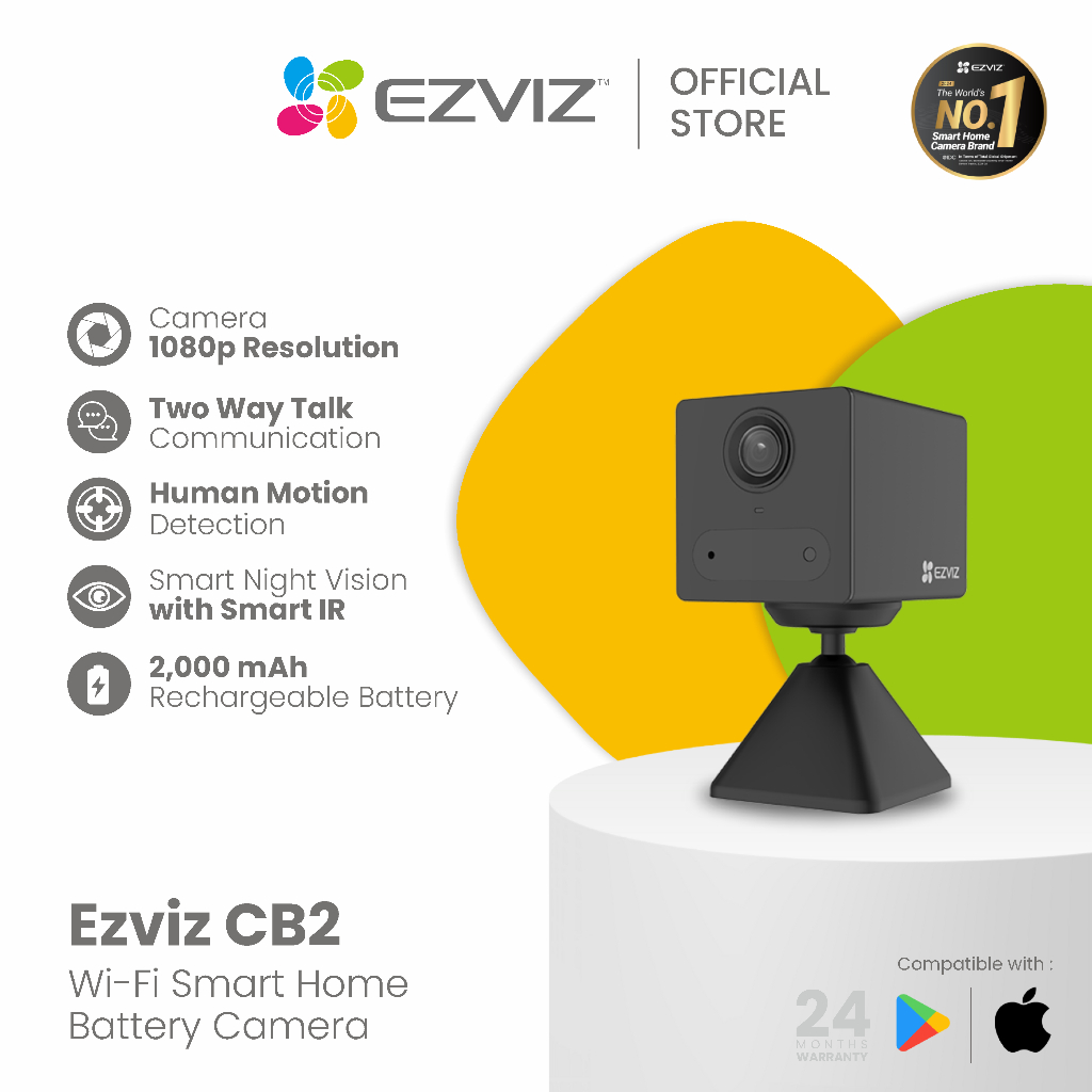 Jual Ezviz CB2 Smart Home Battery Wifi IP Camera CCTV Indoor 1080p ...