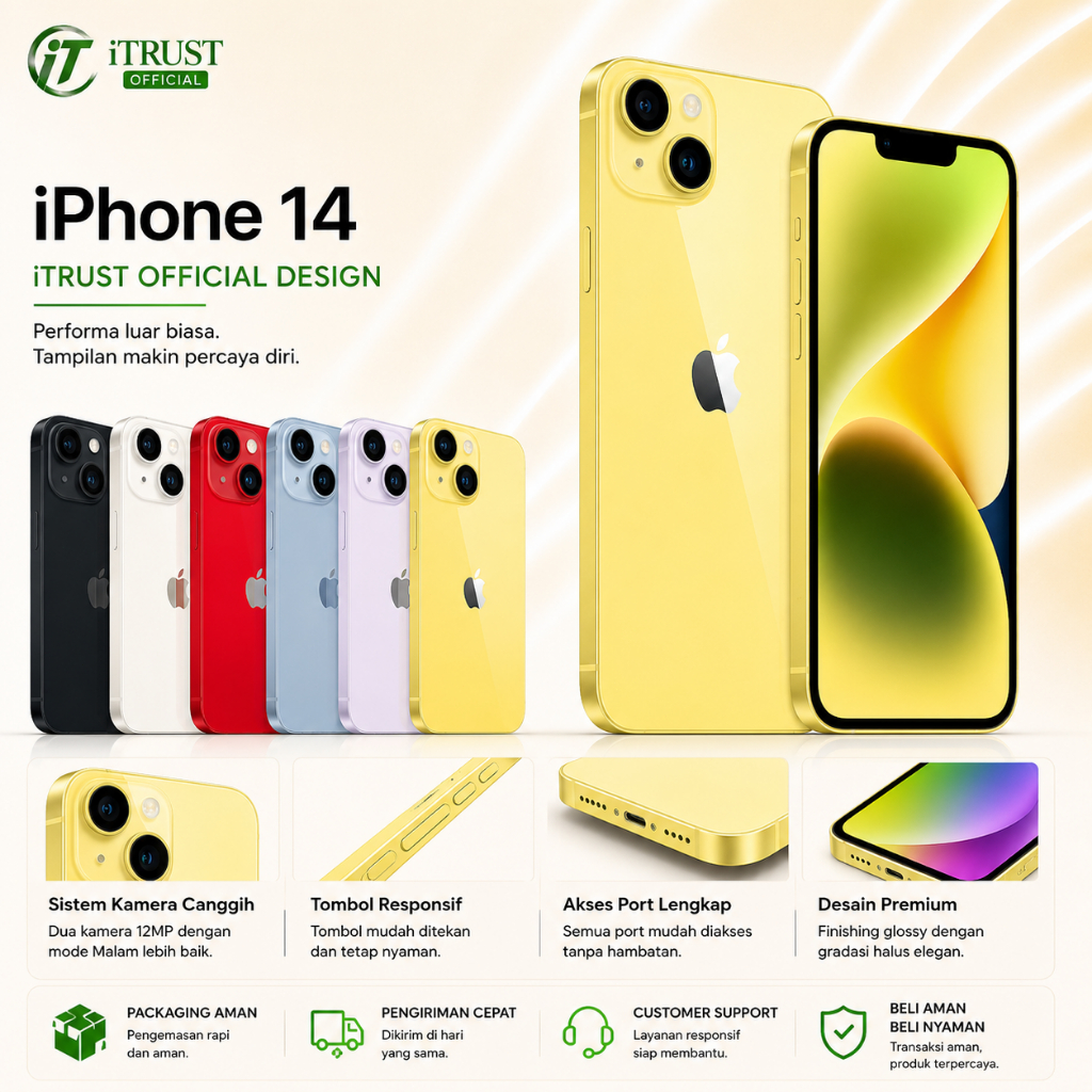 Jual IP 14 128GB 256GB SECOND FULLSET ORIGINAL MULUS NORMAL NO MINUS ...