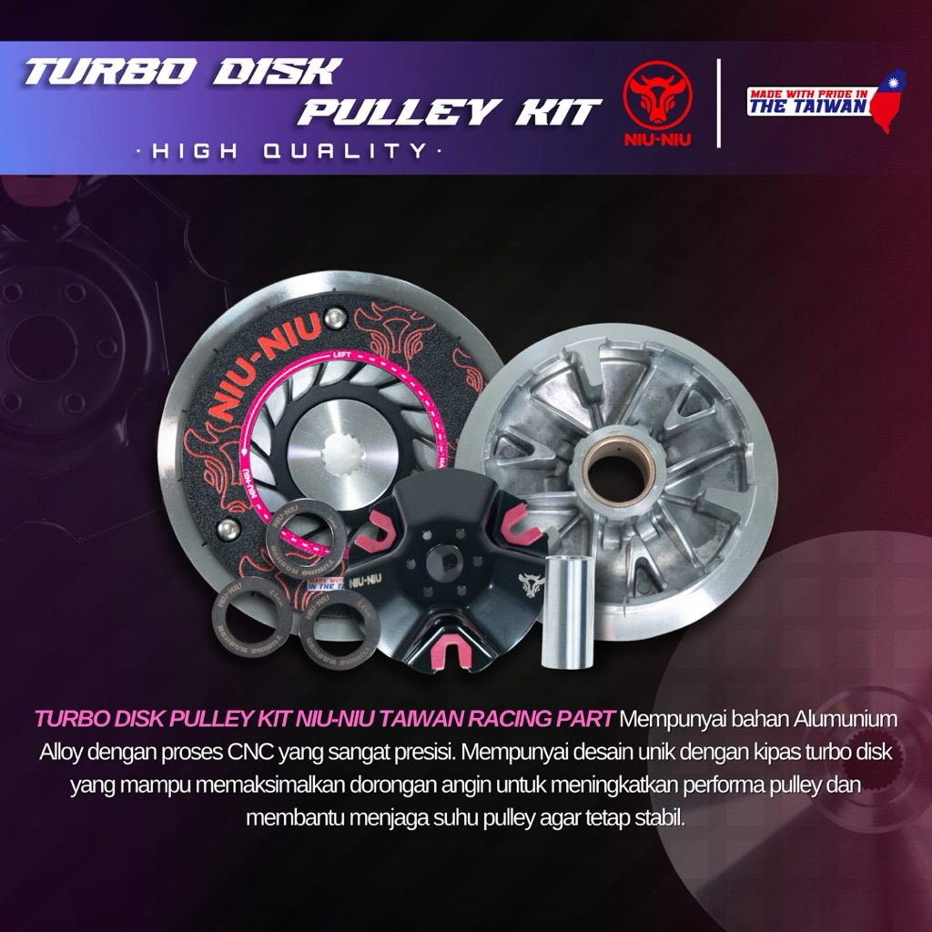 Jual Niu-Niu Taiwan Racing Turbo Disk Pulley Set Nmax Aerox Lexy Vario ...