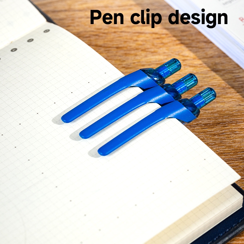 Bantex Pulpen Gel Warna Warni / Colorful Gel Pen 0.5mm Soft Rubber Grip Metal Clip BG111X (3)