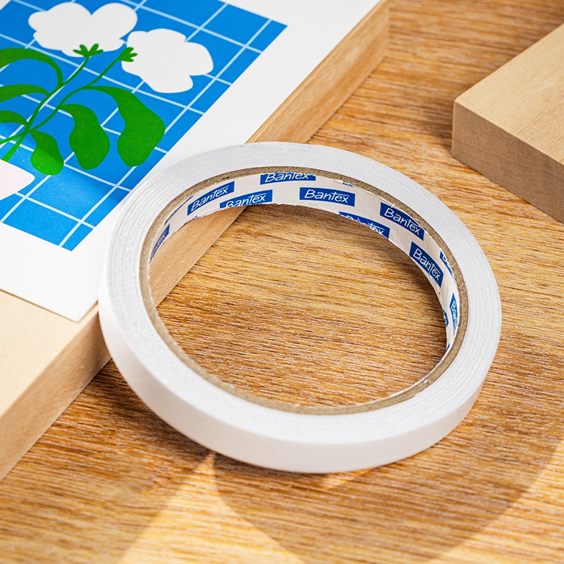 Bantex Double Tape/Selotip Dua Sisi Kuat Mudah Sobek Tangan Ukuran 12mm/24mm x 15 Yard BH260X (5)