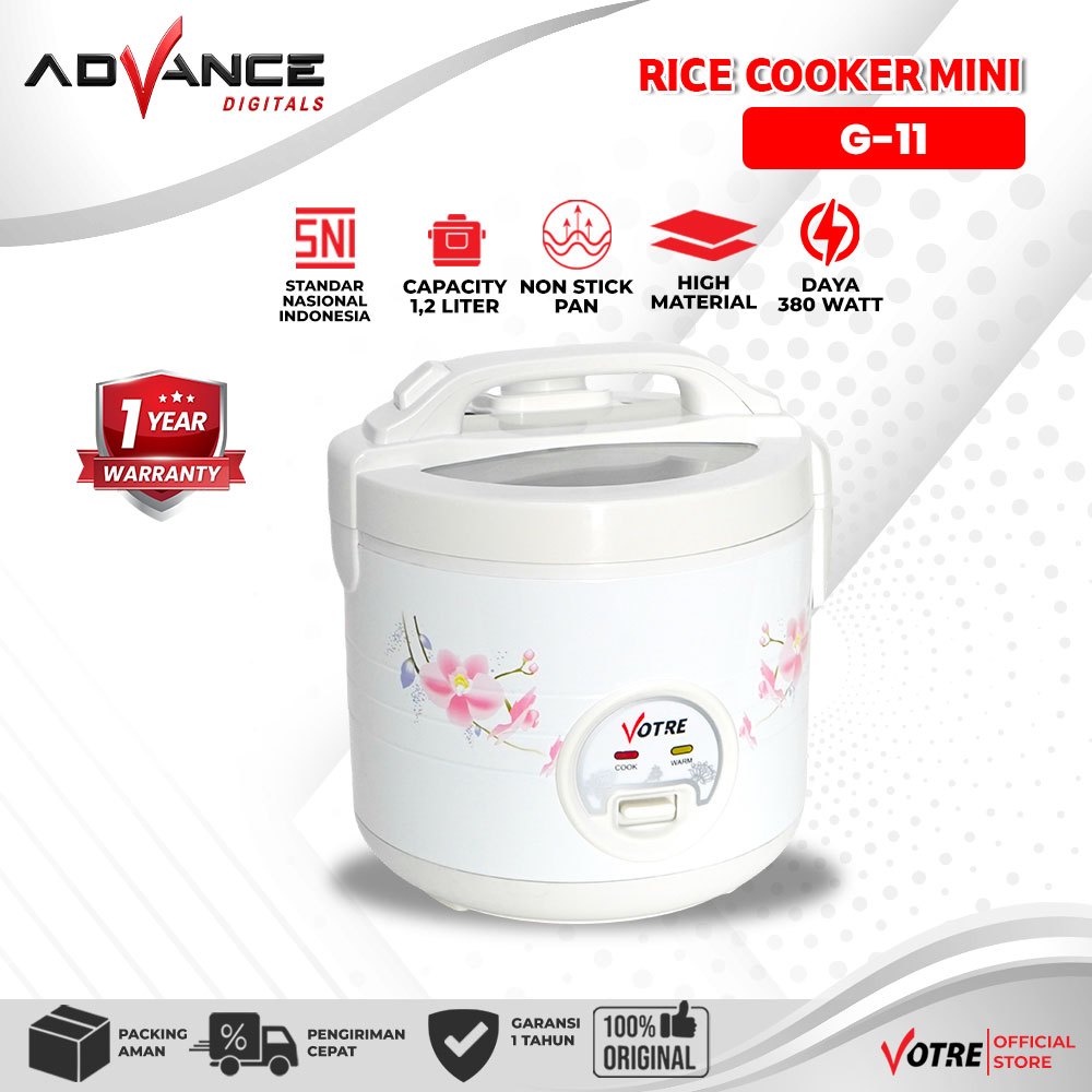Jual VOTRE G11 Rice Cooker 1.2 Liter Magic Com G 11 Tutup Kaca ...