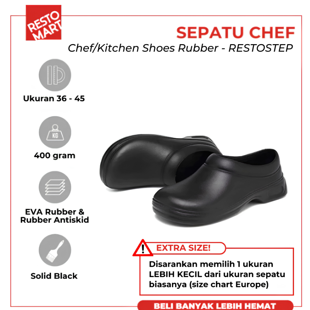 Jual Sepatu Chef / Safety Shoes / Chef Shoes / Kitchen Shoes RESTOSTEP ...