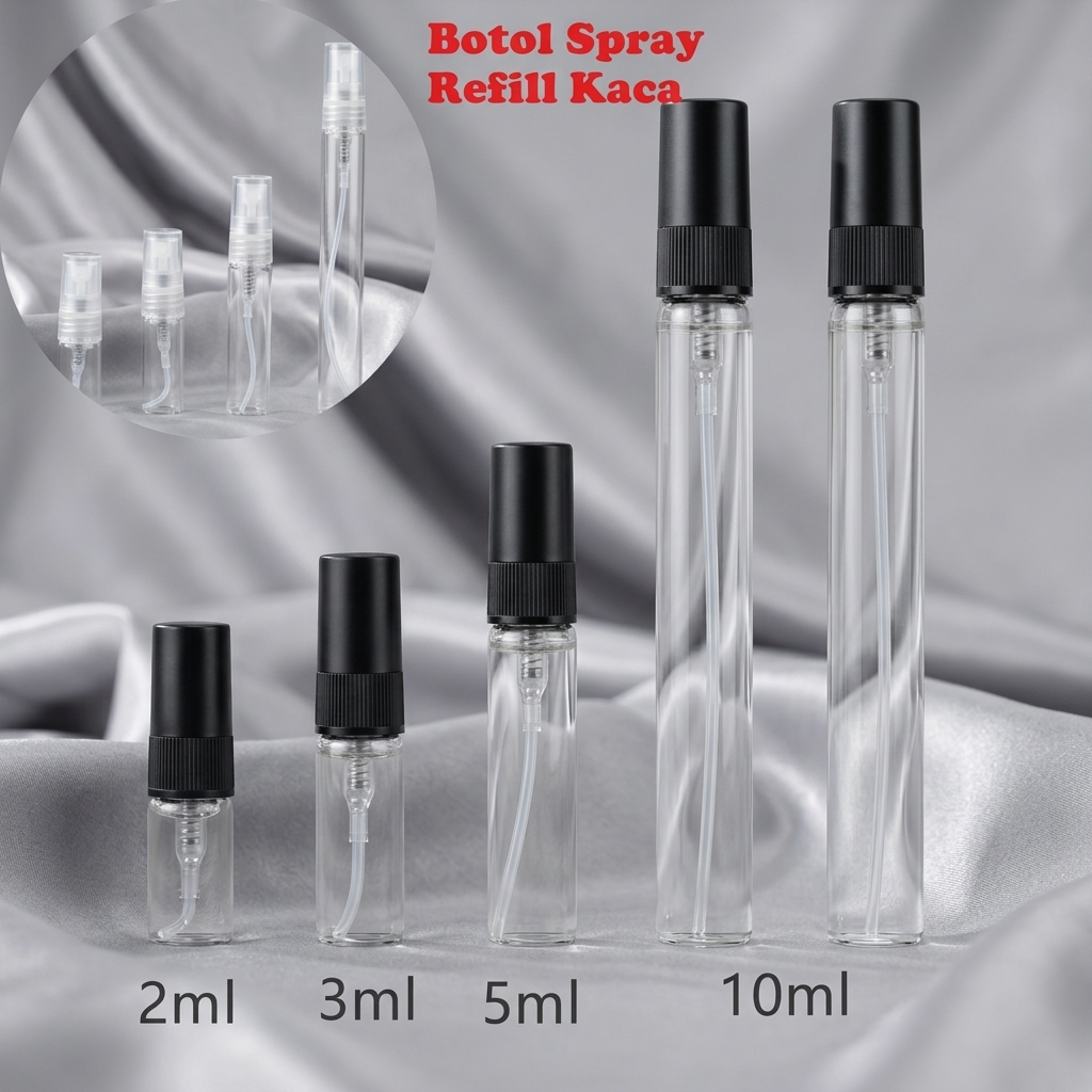 Jual BTLREF Botol Parfum Spray Mini Kaca Travel Size Refill Decant Vial ...