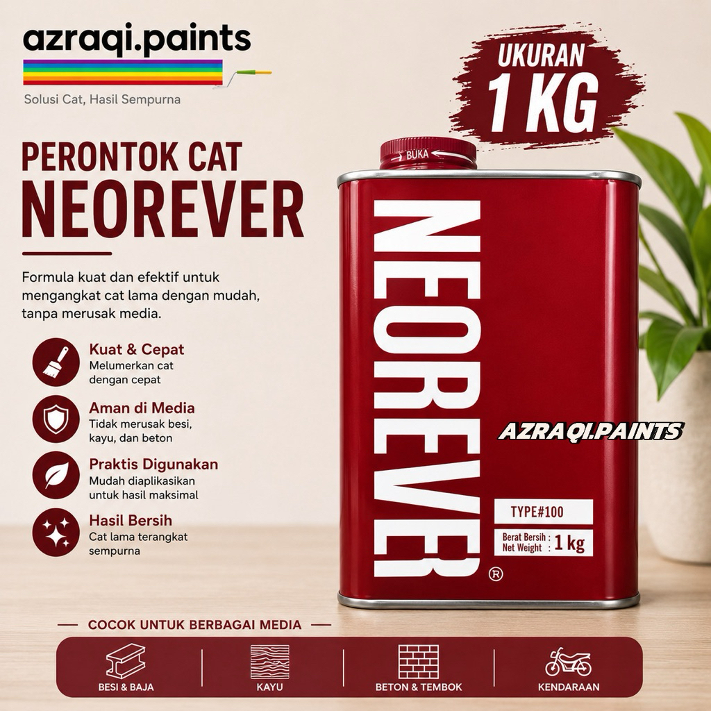Jual PERONTOK CAT NEOREVER ( 1 KG ) - PAINT REMOVER CAT DUCO DAN TEMBOK ...