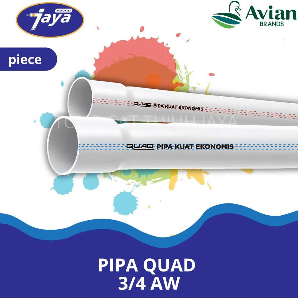 Jual PIPA/PARALON PVC QUAD AW Dan Tipe D 1/2 | 3/4 | 1 Dim KUAT DAN ...