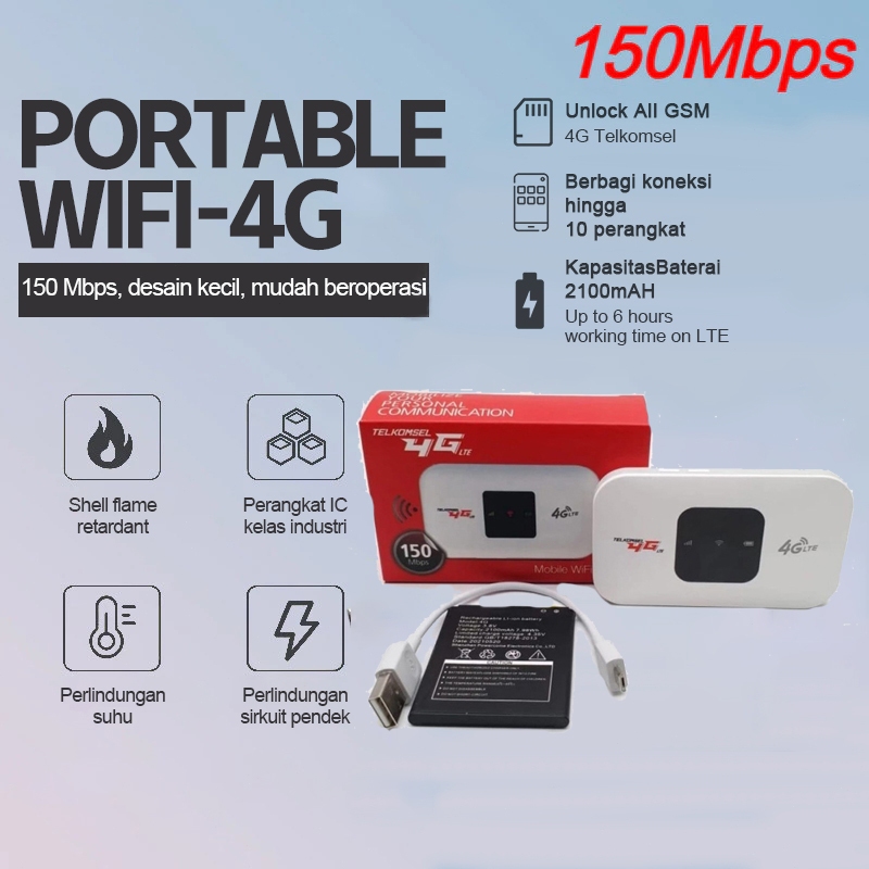 Jual Modem MIFI 4G WIFI Buka Kunci Semua Operator USB 150 Mbps 4G WiFi ...