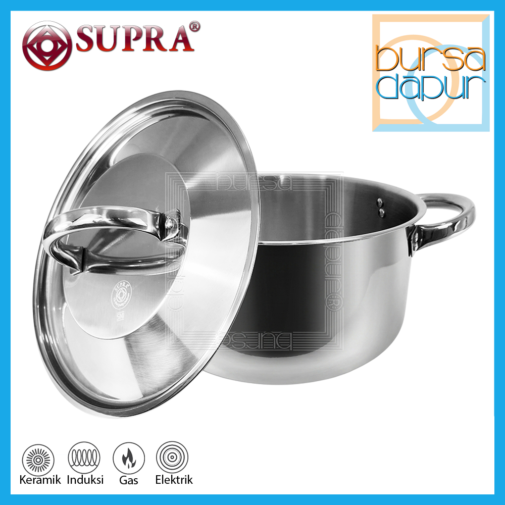 Jual Supra Stainless Cookware Soup Pot 13 Qt | Panci Stainless [12.3 ...