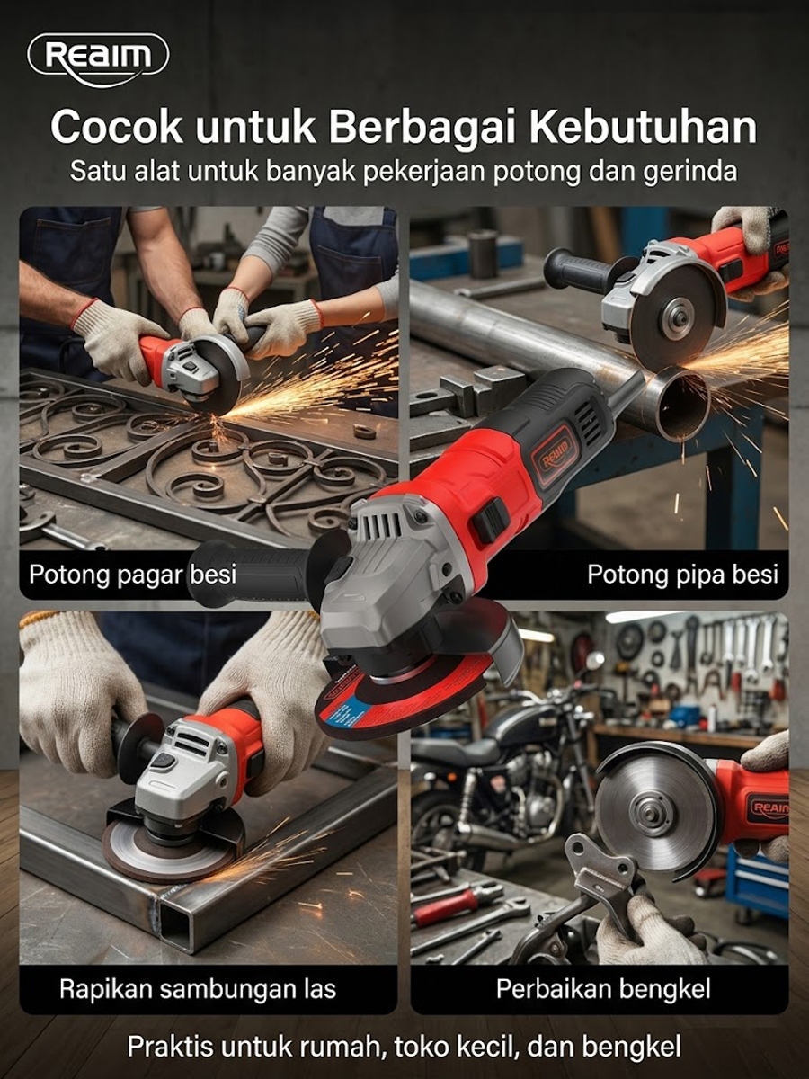 Jual Reaim Mesin Gerinda Tangan 4 inch PRO Kualitas Tinggi Gerinda ...