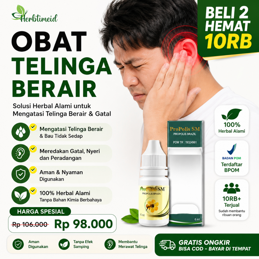 Jual Obat Tetes Telinga Gatal Berair Berdenging Budeg Berdengung Congek ...