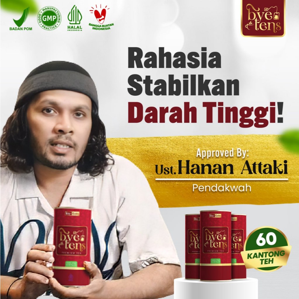 Bye Tens - Bundling 3 Kaleng Teh Celup Hipertensi Herbal Untuk Melancarkan Sirkulasi Darah Tinggi