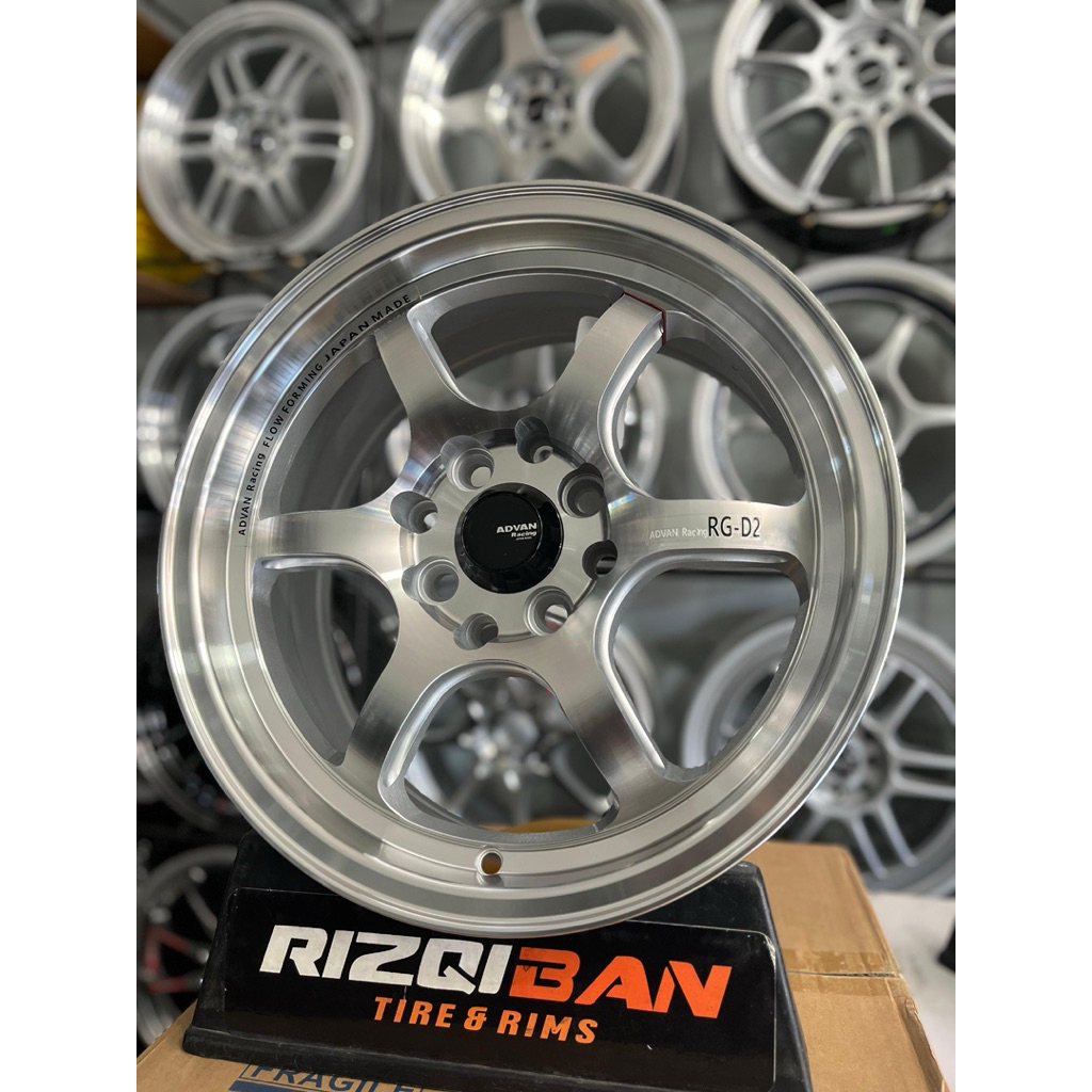Jual velg advan rg d2 r15 full polish lebar 6,5 et42 kondsi baru ...