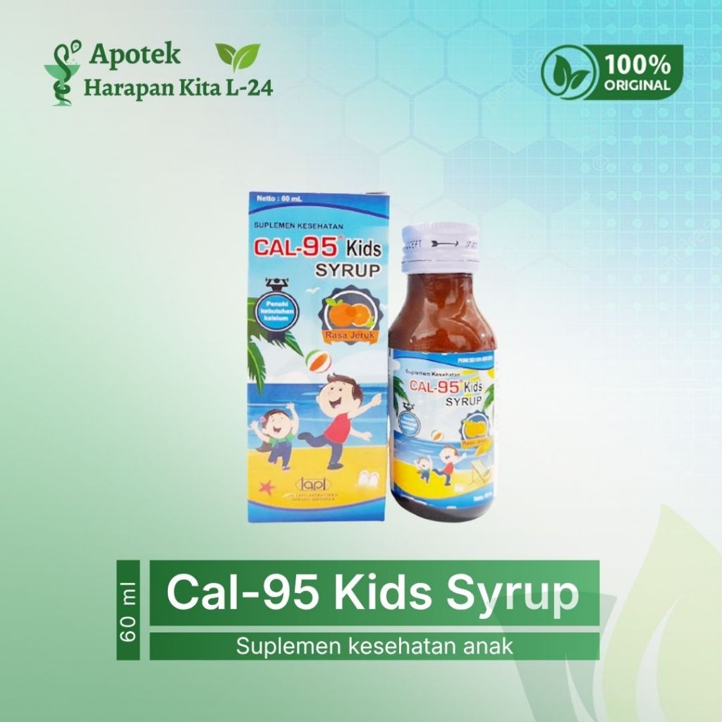 Jual Cal-95 Kids Syrup 60ml - Membantu Pertumbuhan Tulang, Menunjang ...