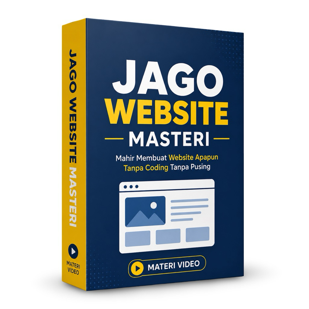 JAGO WEBSITE MASTERI: Mahir Membuat Website Apapun Tanpa Coding Tanpa Pusing - Materi Video