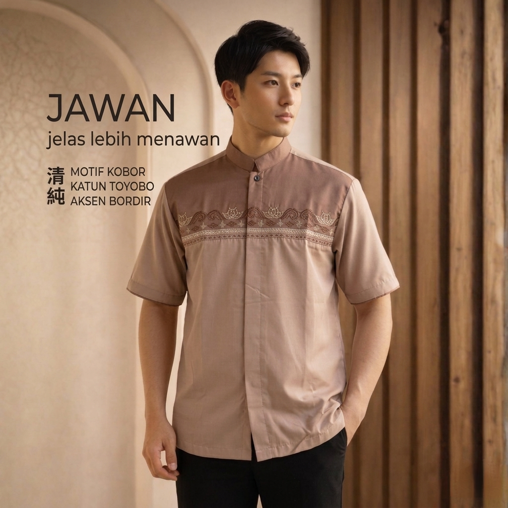 Baju Koko Katun Toyobo Premium Lengan Pendek Nyaman Dipakai Seharian