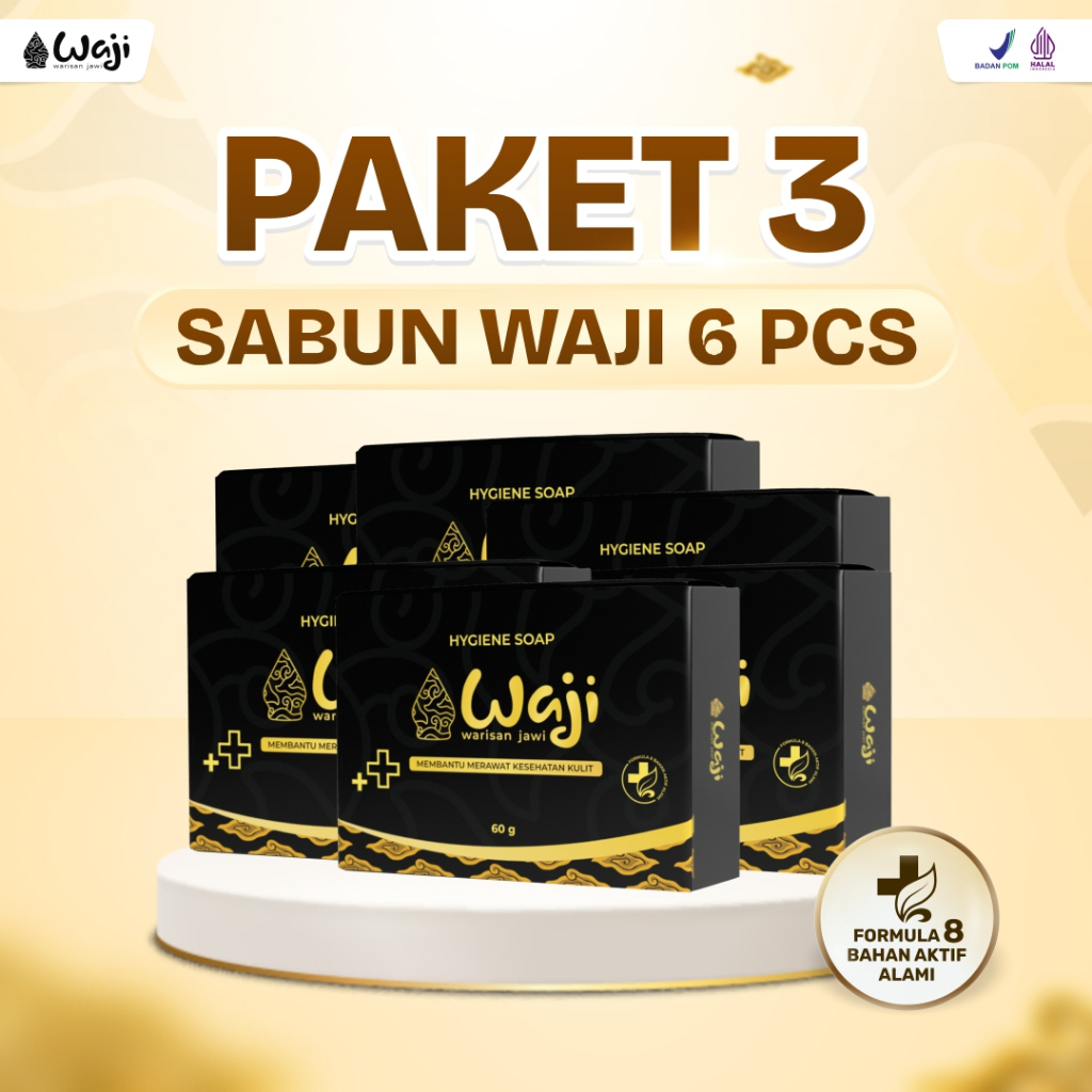 Jual WAJI - 6PCS SABUN WAJI SABUN ANTI BAKTERI DAN JAMUR | Shopee Indonesia