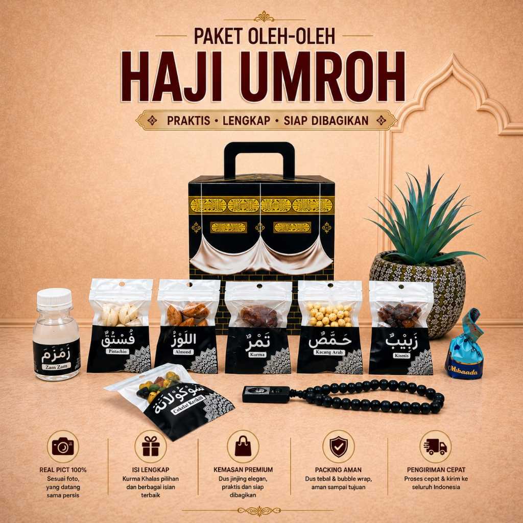 Paket Oleh Oleh Haji Umroh 6RB Murah Meriah | Isi Lengkap 8 Item | Souvenir Jamaah