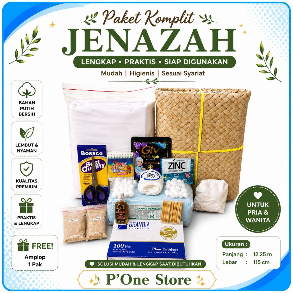 Jual Kain Kafan Lengkap Laki-laki dan Perempuan Untuk Jenazah Panjang ...