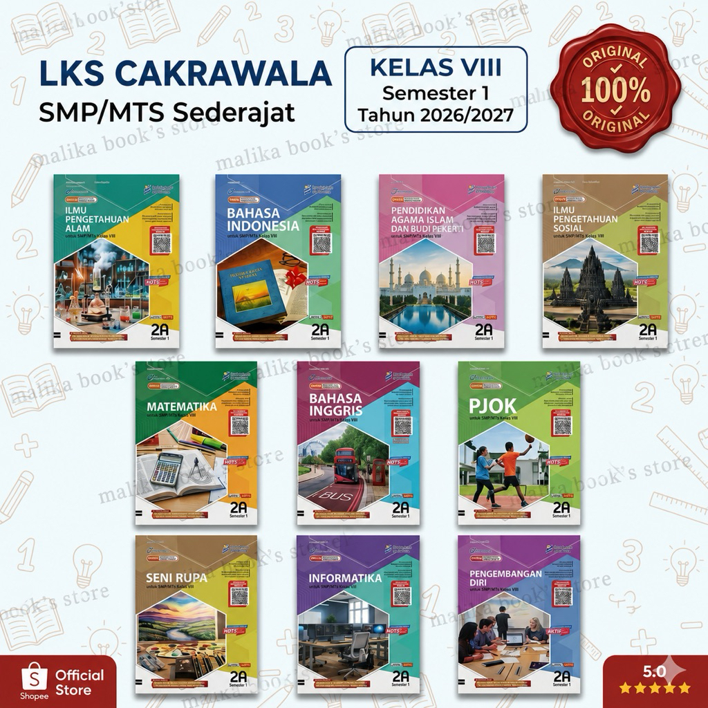 Jual LKS Cakrawala Kelas 8 Semester 1 Tahun 2026 2027 – Paket Lengkap ...
