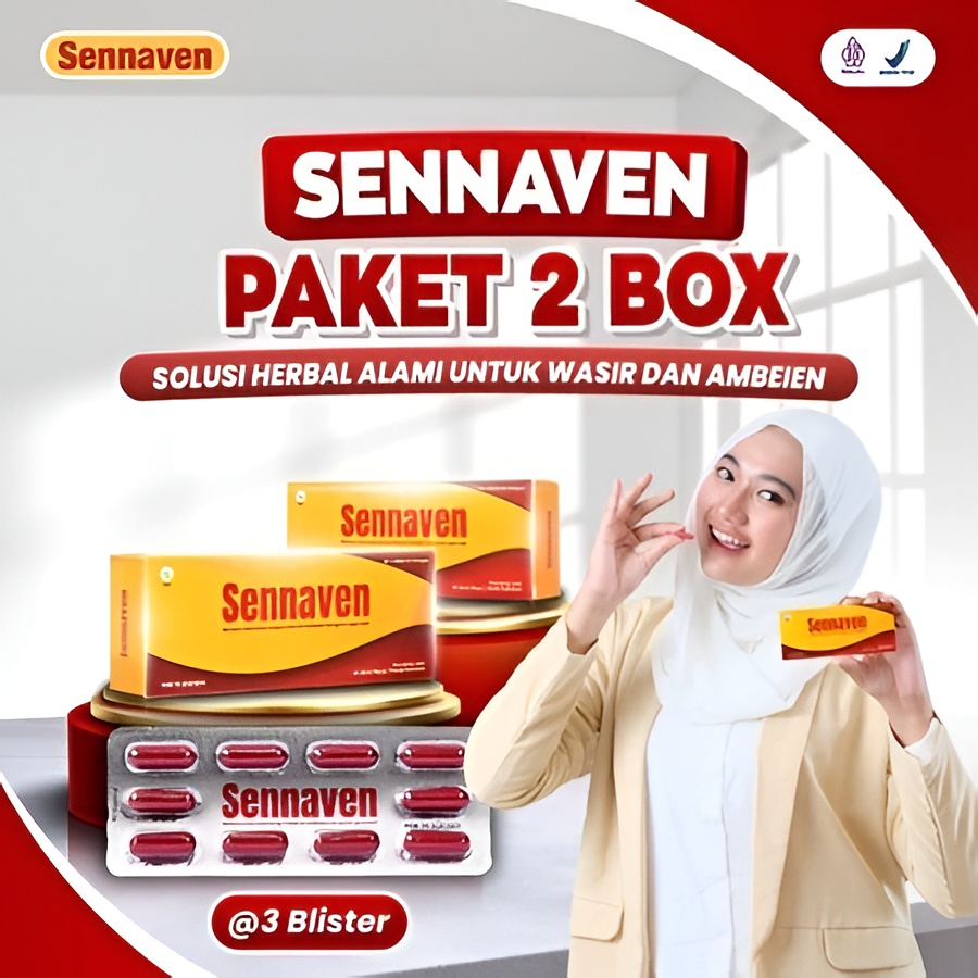 Sennaven Paket 2 Box: Obat Ambeyen Bantu Atasi Wasir Melancarkan BAB Sehatkan Pencernaan
