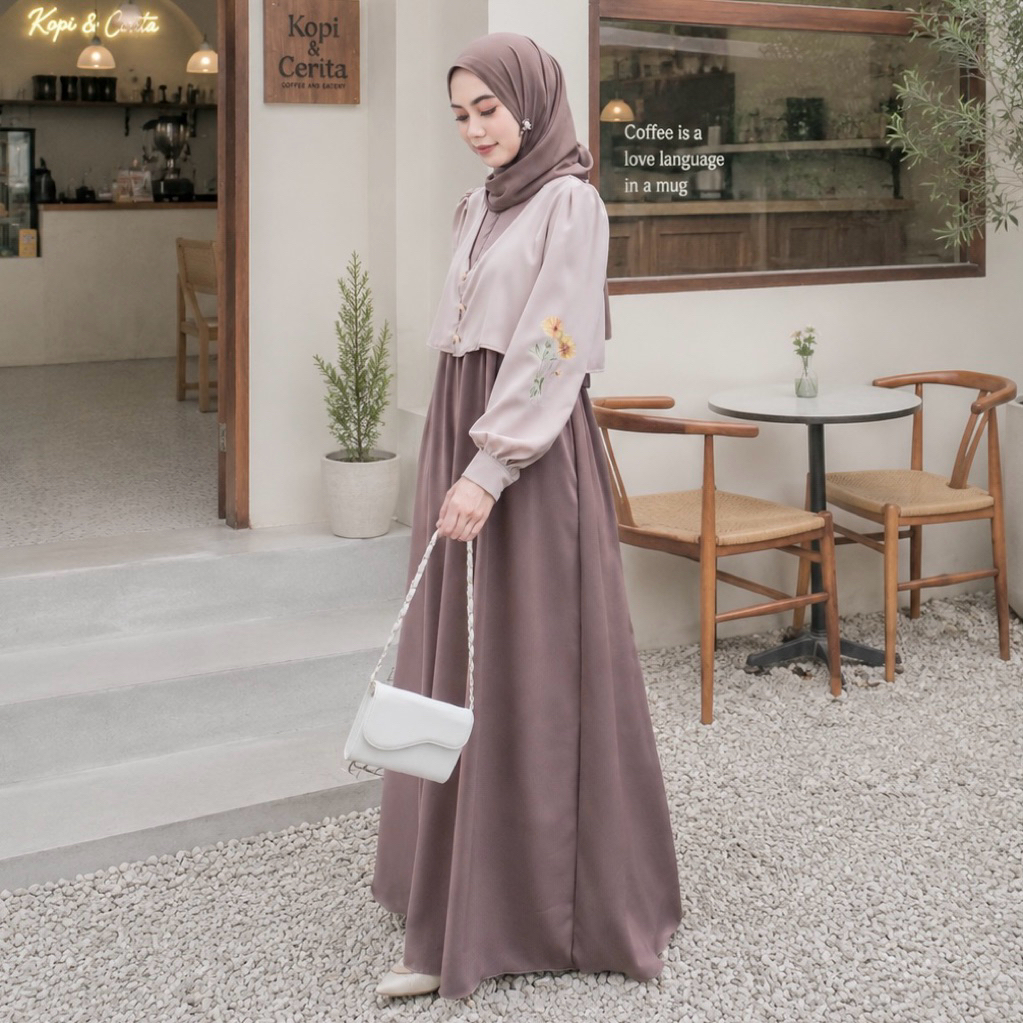 Jual EmmaQueen - Castella Dress gamis terbaru 2026 model terbaru mewah ...