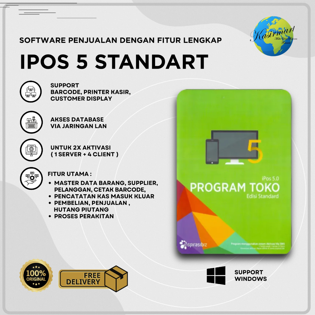 Jual PROGRAM TOKO IPOS 5 STANDART UNTUK KASIR GUDANG MINIMARKET TOKO ...