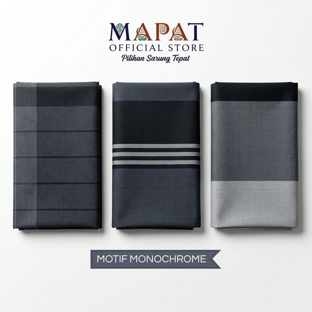 MAPAT - Sarung tenun tenun dewasa monochrome series