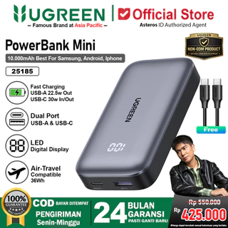 UGREEN Power Bank Mini PD Type C Fast Charging 20w 30w 10.000Mah Minisize Design