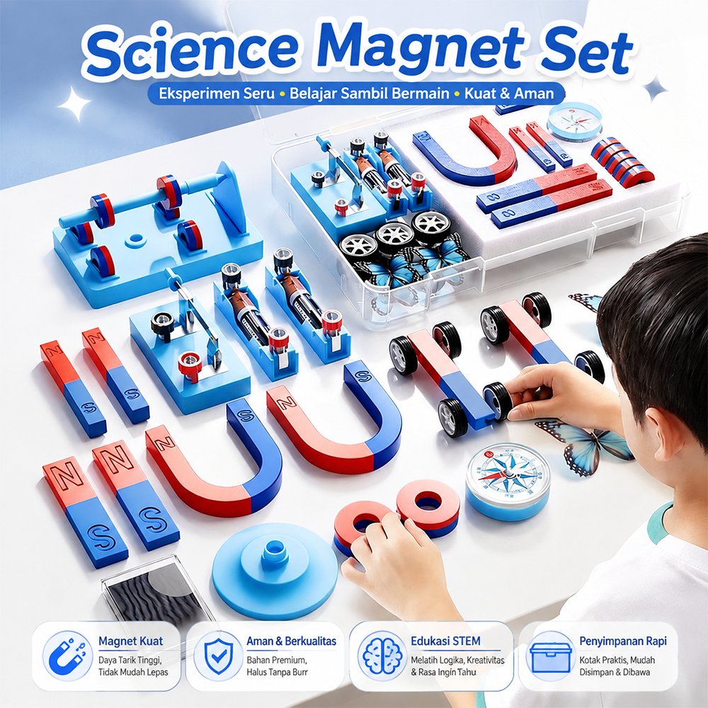 Jual Gukatoys 66 pcs Mainan Magnet Stik Anak Edukasi Eksperimen Set ...