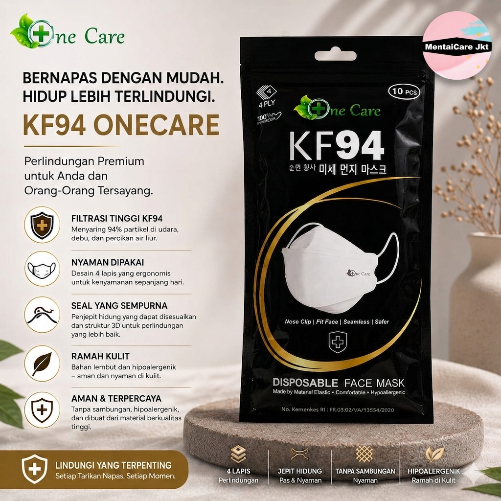 Jual Masker KF94 OneCare DEWASA Embos isi 10pcs Saset One Care Hygienic ...