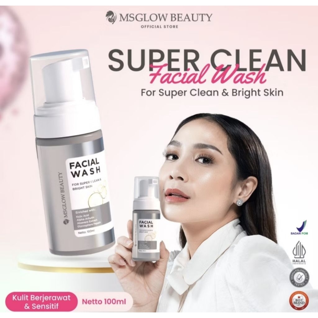 Ms Glow Facial Wash - Ms Glow Face Wash - Ms Glow Sabun Wajah
