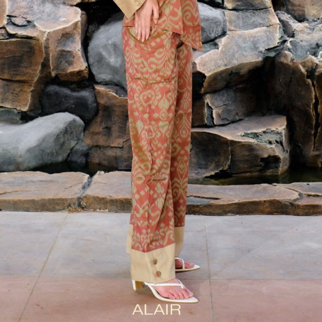 ALAIR | Lavanya Pants Tenun Wanita (Celana Kulot) - Pink Ornamental