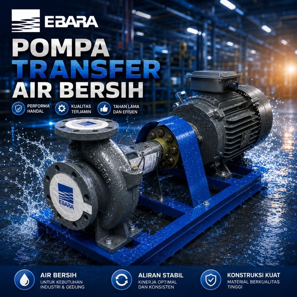 Jual Pompa Ebara 65x50 FSHA Motor Teco Power 0.75kw 1hp 3Phase ...