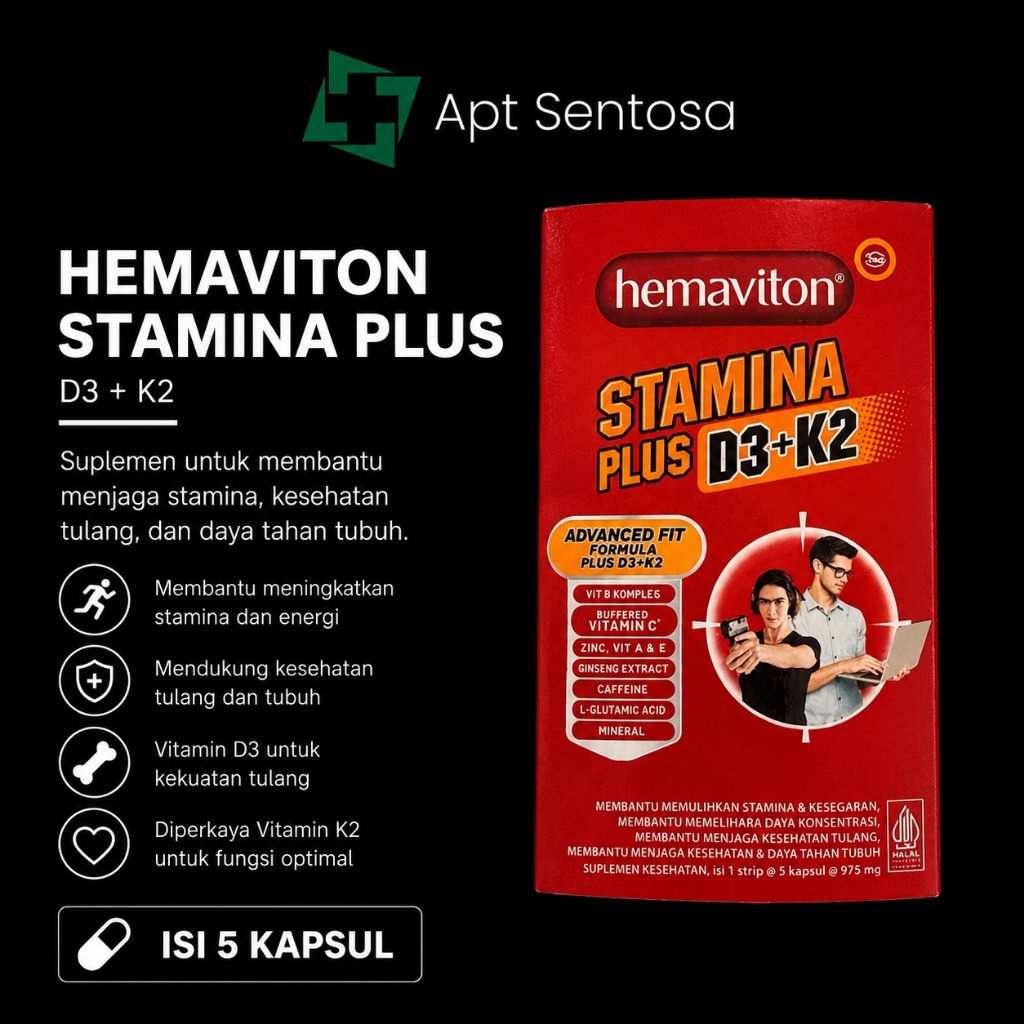 Jual Hemaviton Stamina Plus D3 + K2 1 Lembar | Shopee Indonesia