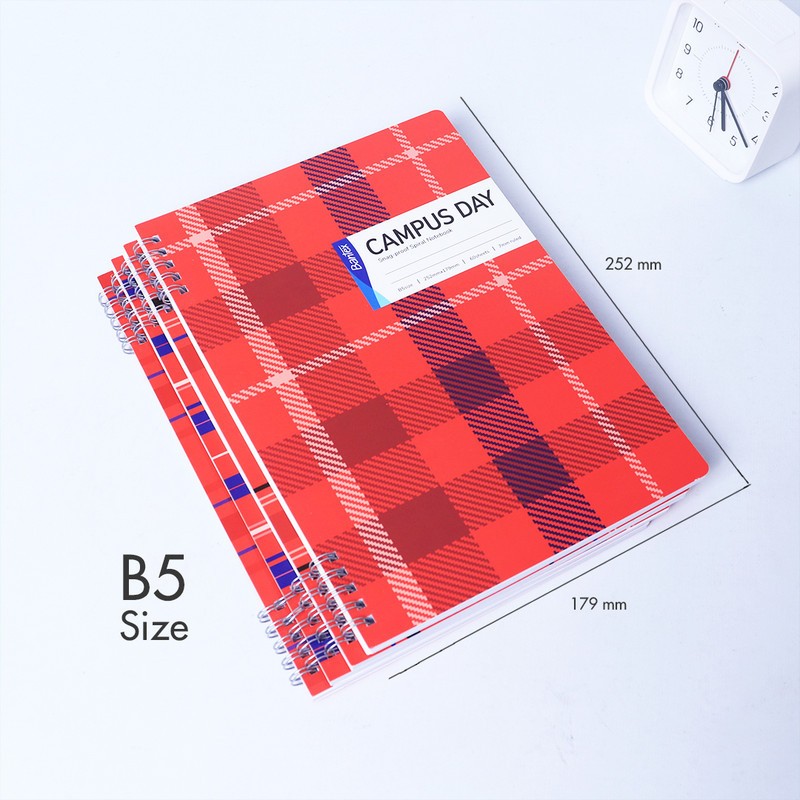 Bantex Buku Tulis Spiral A5 70 gsm Bergaris - Campus Kotak Modern Buku Catatan Pelajar SPA560-005 (8)
