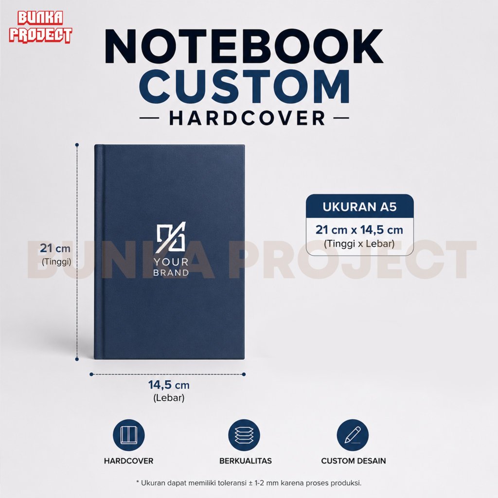 Jual notebook Custom A5 isi 200 lembar Hardcover Buku Tulis Catatan ...