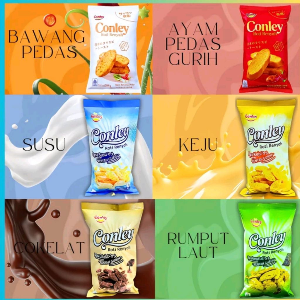 Jual ROTI PANGGANG CONLEY/CAMILAN [NEW CONLEY] CONLEY ROTI RENYAH ...