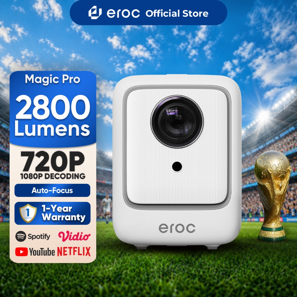 Jual Eroc MAGIC PRO Mini Projector Full HD Decoding 2800 Lumens Android ...