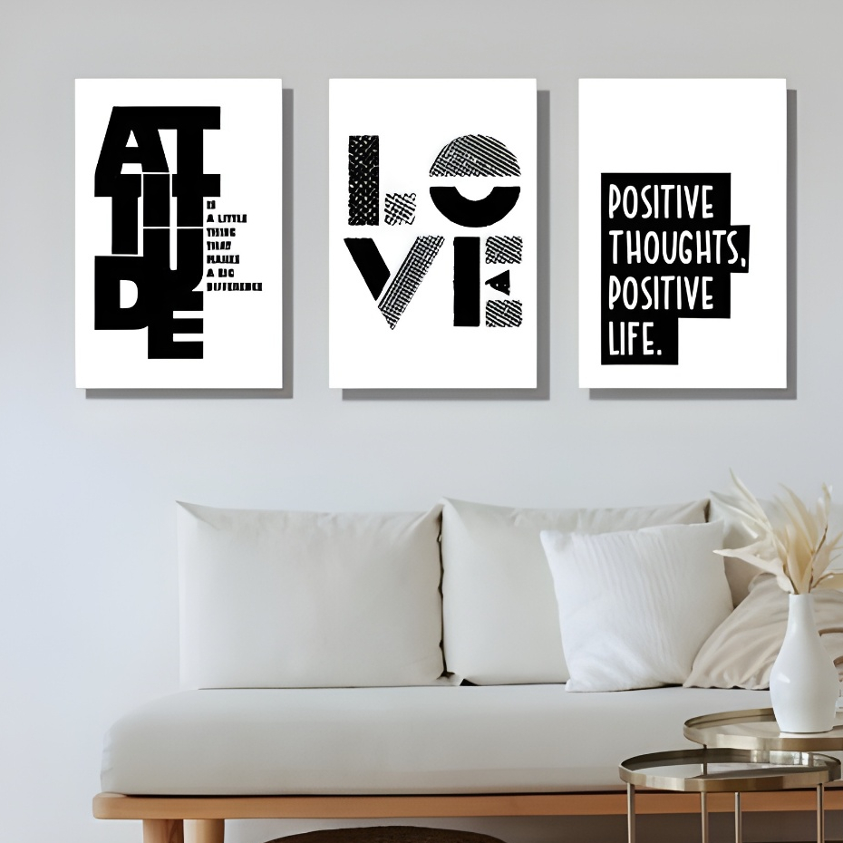 Hiasan Dekorasi Dinding Poster Kayu Kata Motivasi Quotes Minimalis WH