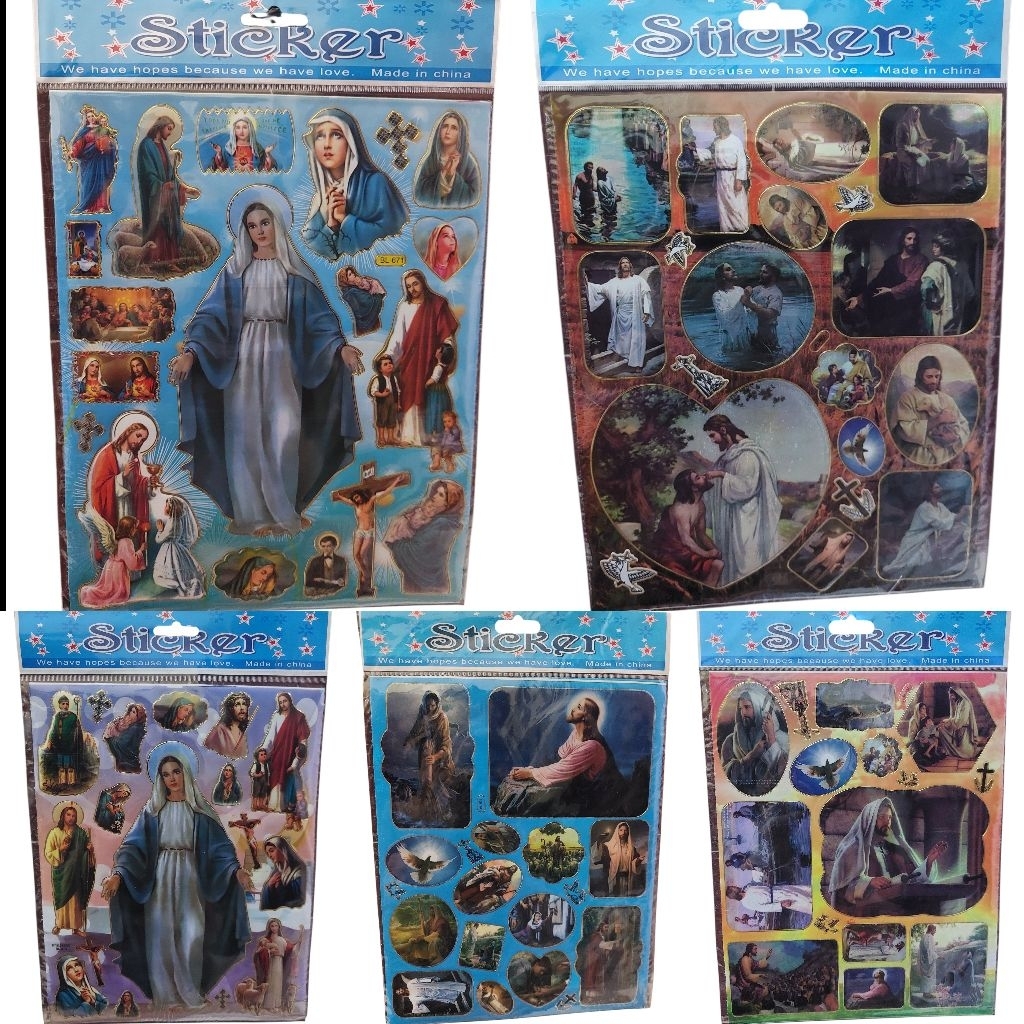 Jual STIKER ALKITAB/ STIKER LASER TUHAN YESUS, BUNDA MARIA DAN KELUARGA ...