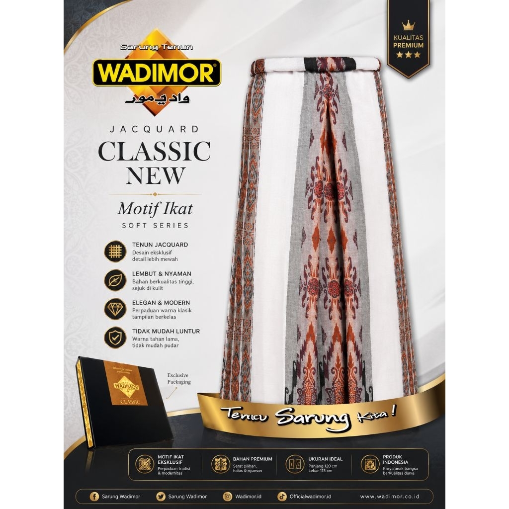 Sarung Wadimor Jacquard Classic Platinum Songket