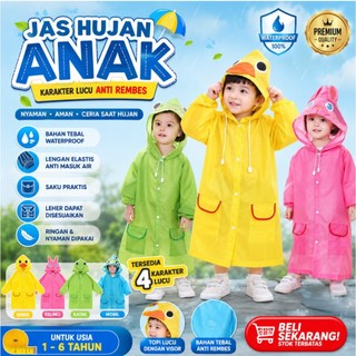 Jas Hujan Anak Karakter untuk TK dan SD