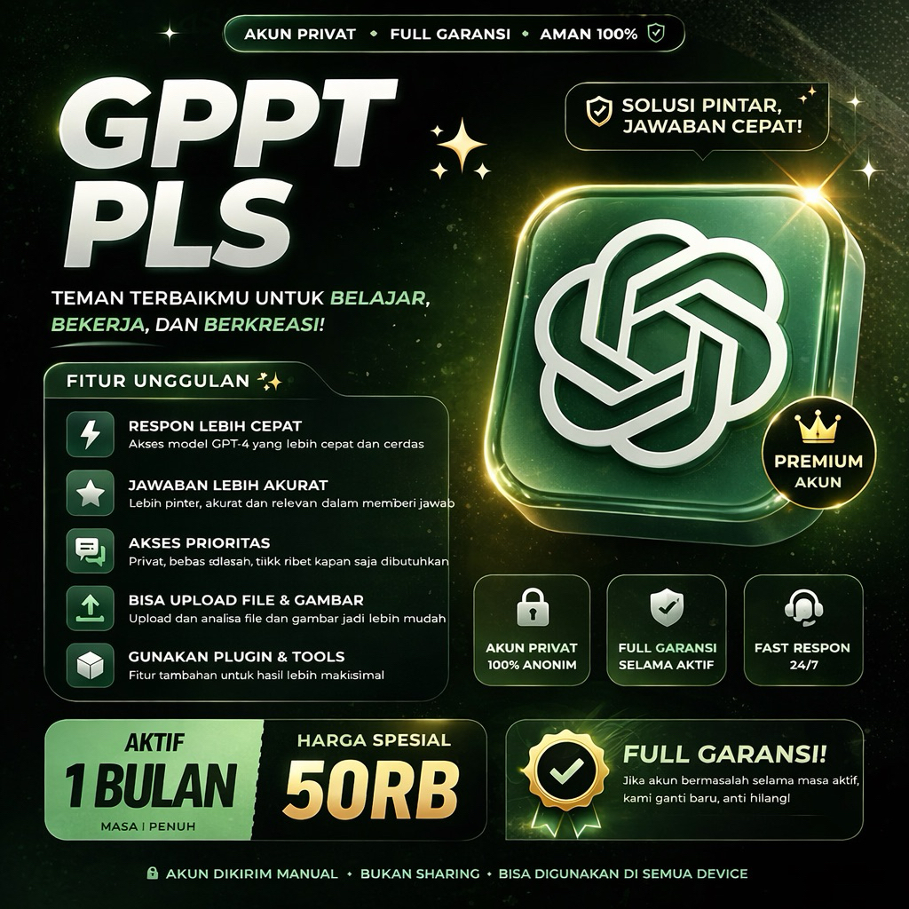 50RB PROMPT AI TERCANGGIH!! GPPT FLUS RESMII FULLGARANSI