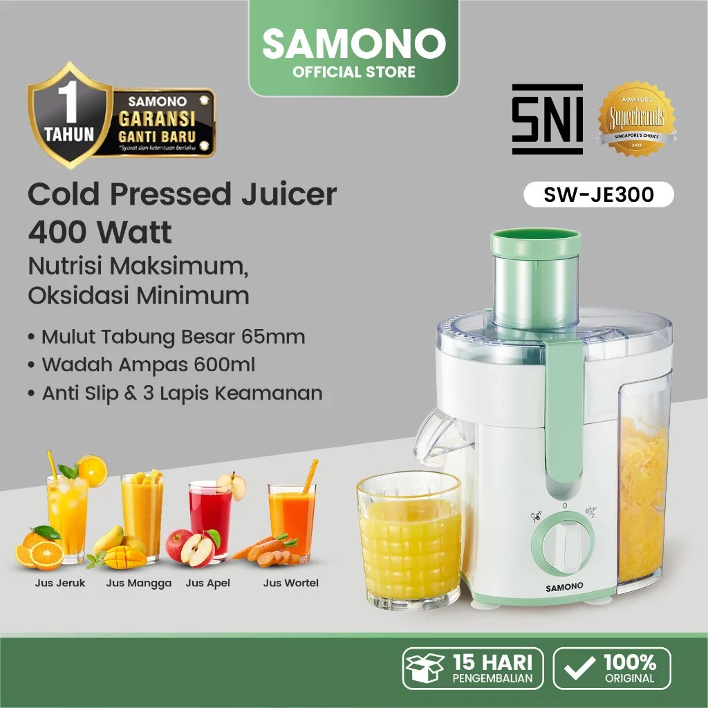 Jual SAMONO SW-JE300 / SW-JE400 Slow Juicer 400W Pembuat Jus Buah Sayur ...