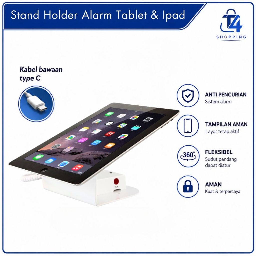 Jual Alarm hp tablet alarm tablet display alarm docking tablet | Shopee ...
