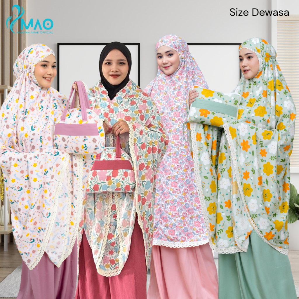 Mukena Dewasa Rayon Premium 2in1 Resleting Dagu Adem dan Nyaman