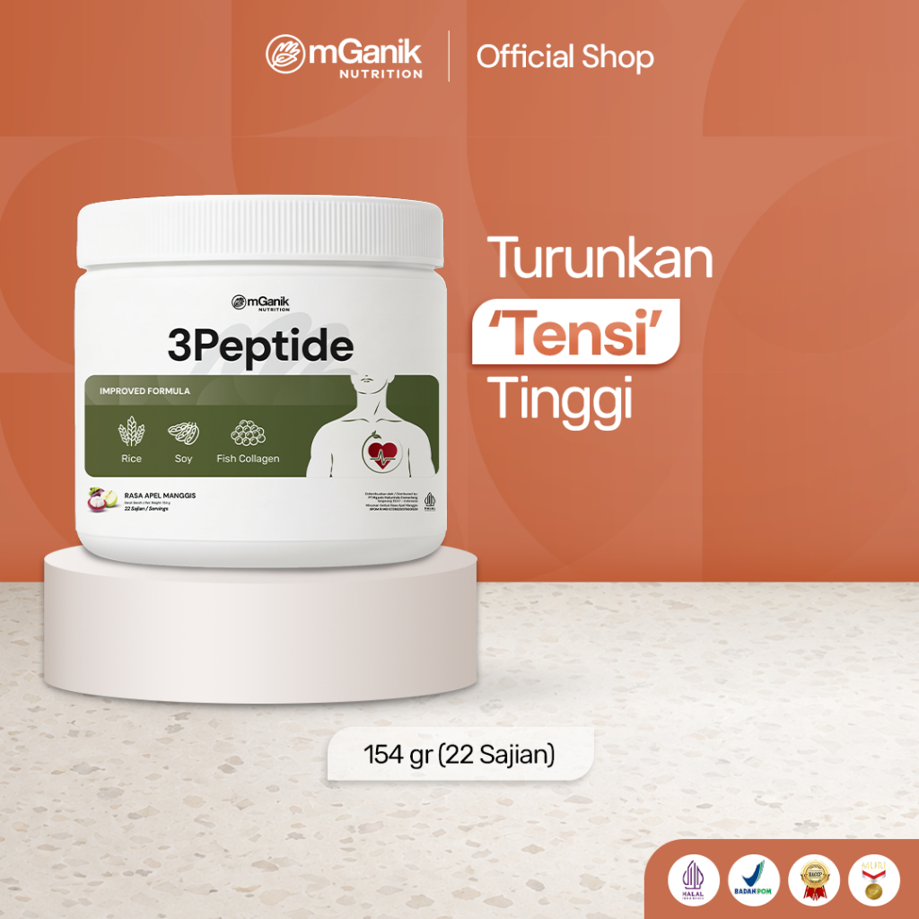 mGanik 3Peptide Apel Manggis 154gr - Suplemen Tensi