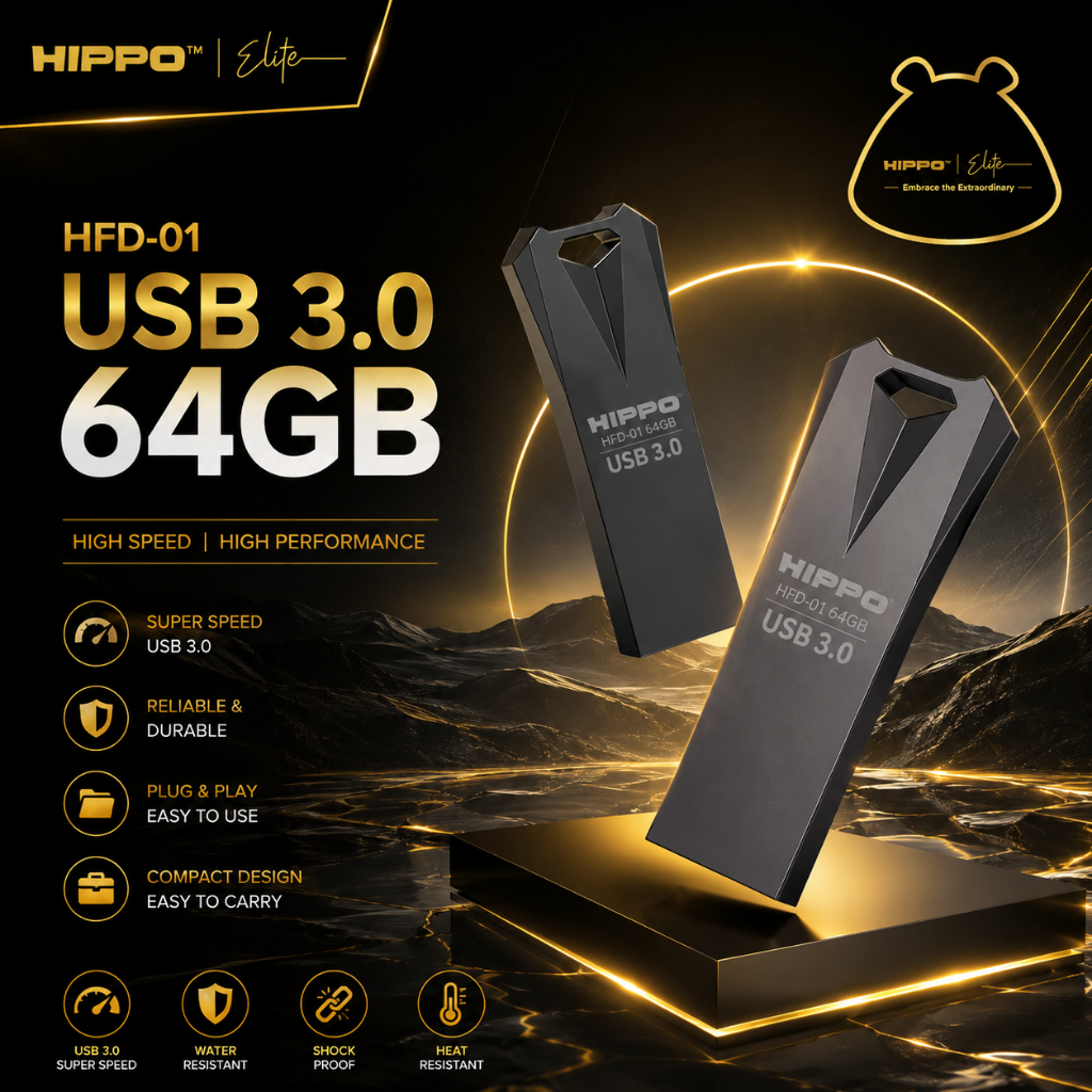 Jual Hippo Flashdisk Metal 64GB HFD-01 USB 3.0 150MB/s HIGH SPEED Flash ...