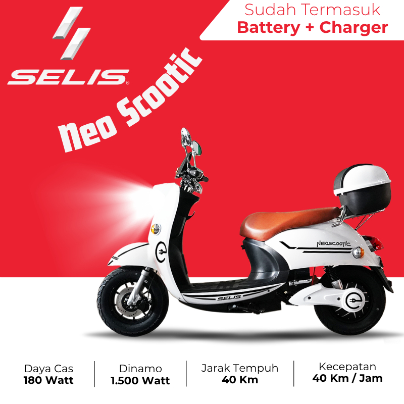 SELIS Cuci Gudang - Motor listrik tipe Neo Scootic - Battery SLA