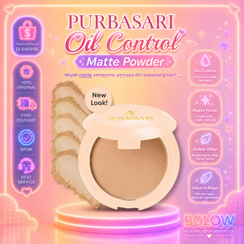 Jual Purbasari Oil Control Matte Powder 12gr | Bedak Padat Compact ...